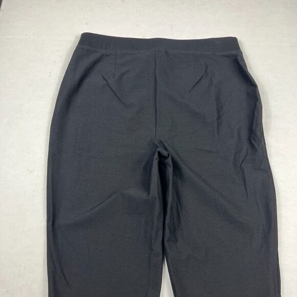 Chicos Travelers NWT Black Pull On Stretch Straight Leg Pants Work Travel 1 Med - Picture 12 of 13